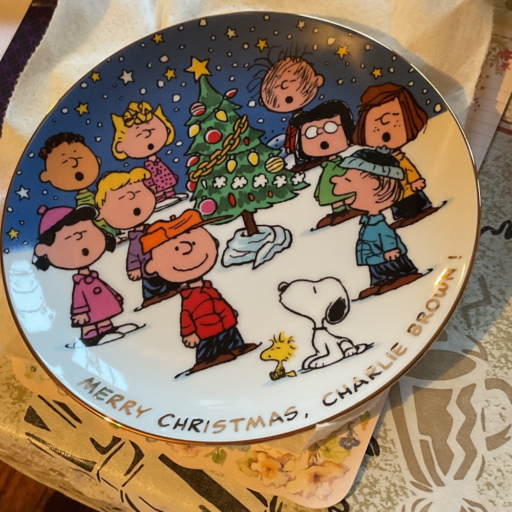 Merry Christmas Charlie Brown Plate
